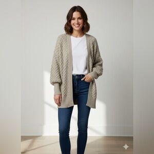 Universal Thread Taupe Textured Cardigan
